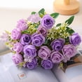 thumbnail image 4 of Simulación de ramo de 10 rosas Fragante Princesa rosas simulación flores hogar boda ramo de rosas flores decorativas, 4 of 6