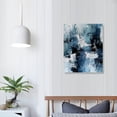 thumbnail image 4 of ARISTURING Navy Blue and Gray Abstract Wall Art Teal Blue Abstract Paintings Turquoise Abstract Art Navy Blue Gold Pictures Wall Decor for Bedroom Decor Modern Blue Black White Abstract Art, 4 of 5