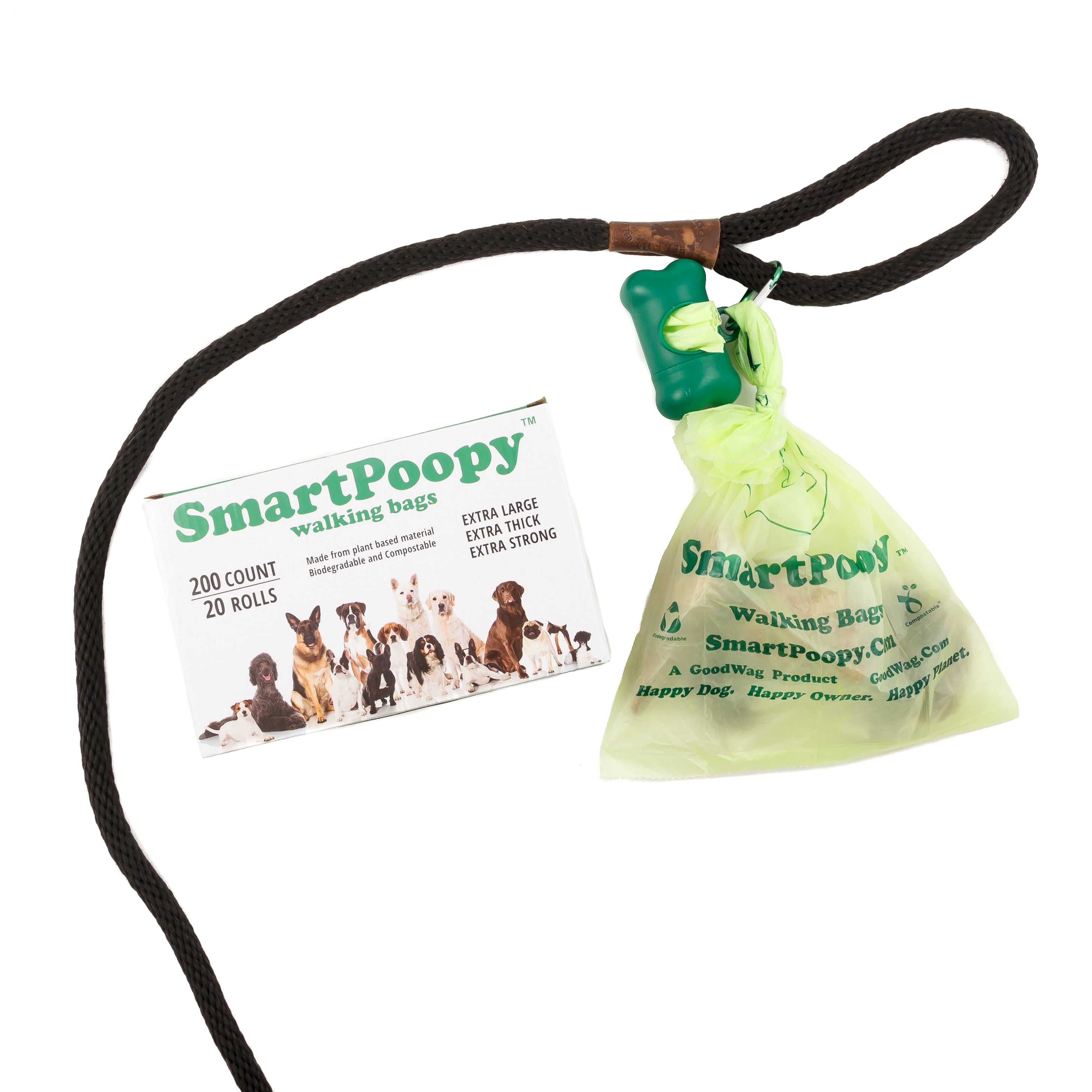SmartPoopy Walking Bags - Box of 200 - Compostable