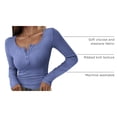 thumbnail image 4 of Camiseta PRETTYGARDEN Henley de manga larga ajustada para otoño 2025 - Talla L, 4 of 9