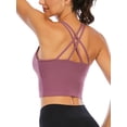 thumbnail image 2 of SAYFUT Women Girls Removable Paddeds Sport Bras Spaghetti Strap Yoga Bras for Gym Running Workout Fitness Bra Crop Tops Seamless Stretch Bra, 2 of 8