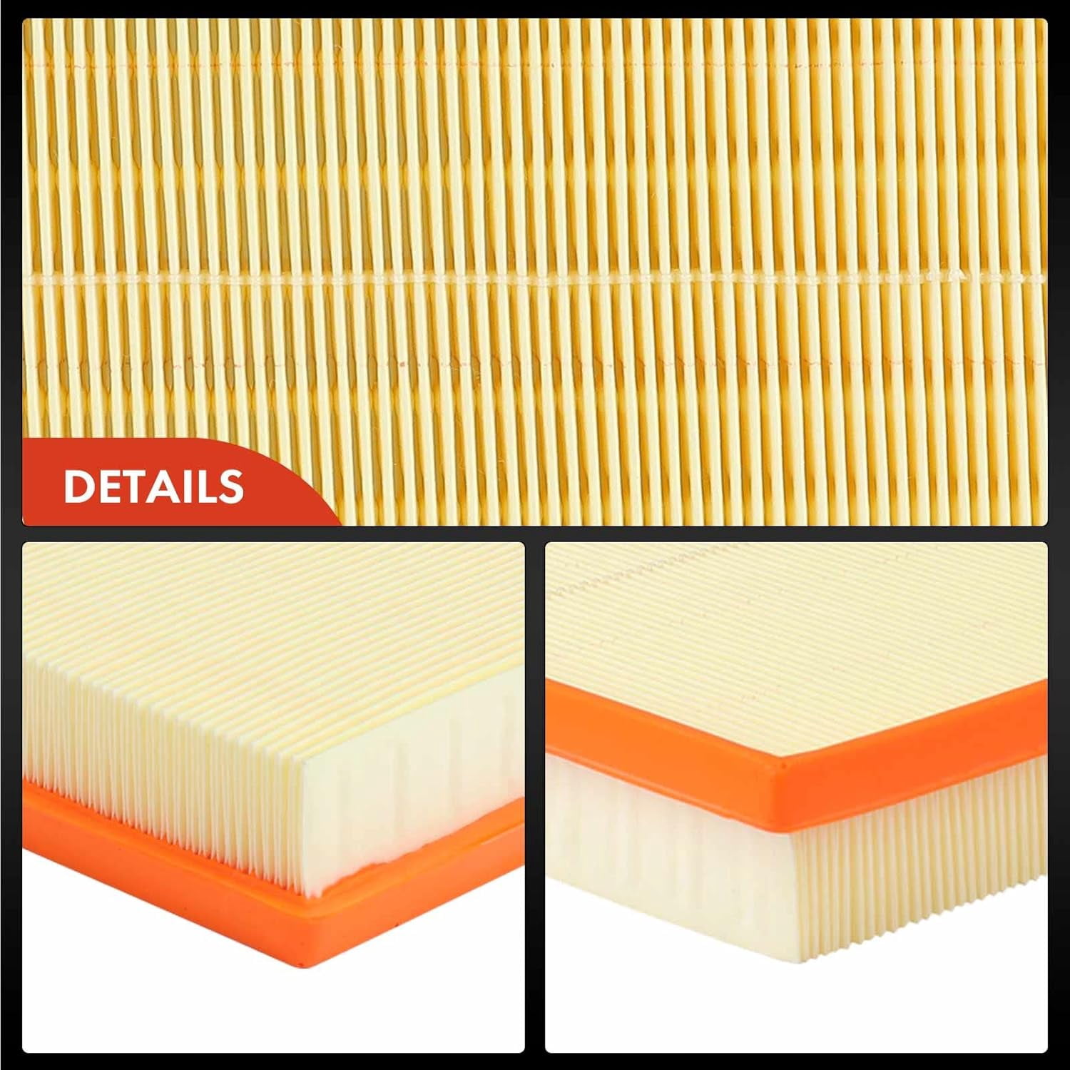 A-Premium 2-PC Engine Air Filter Compatible with BMW E70 Series X5 2007 2008 2009 2010 L6 3.0L, Replace# 13717548888