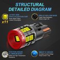 thumbnail image 6 of MAXGTRS 2x T10 LED Canbus W5W Lamp 168 194 2824 Bulb Car Interior Lighting Dome Trunk Reading Light, 6 of 12