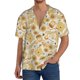 thumbnail image 1 of Fotbe Honey Honeycomb Camisa Estampada de Manga Corta para Hombre, Casual de Verano, Estilo Playero, Sin Arrugas-XX-Large, 1 of 5