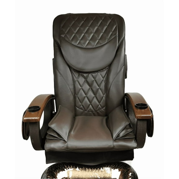 Pedicure Diamond Design Back Massage, Bottom Air Seat Cover, HAS FRONTWEDGES, CHOCOLATE BROWN