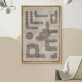 thumbnail image 2 of PixonSign Framed Wall Art Rustic Brown & Gray Polygon Collage Abstract Paintings Minimalism Modern Art Decorative Contemporary Canvas Prints Fine Art for Rooms - 16"x24"x3 Natural, 2 of 5