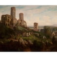 thumbnail image 2 of Henryk Pillati 17x15 Gold Ornate Wood Frame and Double Matted Museum Art Print Titled - Ruins of the Castle - Merry-Making in Tenczynek (circa 1855), 2 of 4