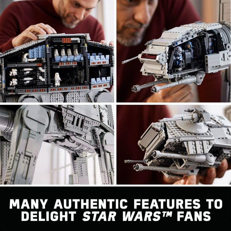 LEGO Star Wars AT AT Walker 75313 Buildable Model Collectible Set for Adults Ultimate Build and Display Set 9 Minifigures Including General Veers