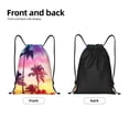 thumbnail image 5 of Defioc Tropical Palm Tree at Sunset for Drawstring Backpack Sports Gym Bag for Women Men Children Adult Sackpack Yoga Bag for Wet Swimming,Gym,and Workout Gear -Small, 5 of 9