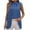 Blue, variant on yillto Women Summer Tops Crew Neck Asymmetrical Hem Sleeveless Fashion Dressy Shirts Blouse for Womens