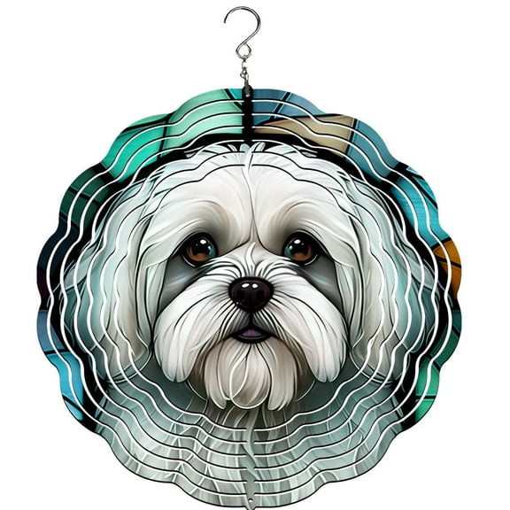 Maltese Wind Spinner, Garden Décor, Yard Décor, Porch Decor