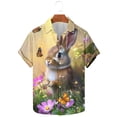 thumbnail image 2 of VBTAPA Easter Men's Short Sleeve Button Down Hawaiian Shirt Relaxed Fit Casual Beach Shirts Funny Easter Eggs Holiday Tops Limited Time Sales Multicolor L, 2 of 6