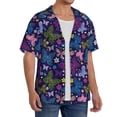 thumbnail image 2 of Disketp Colorful Butterflies Men's Hawaiian, Shirts Button Down Holiday Beach Shirts-{sizeName}-XX-Large, 2 of 5