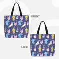 thumbnail image 2 of Fotbe Cartoon Rabbit Bolsa Tote con Estampado para Mujer, Bolsos con Cremallera, Bolsa de Hombro Casual de Gran Capacidad con Bolsillos Internos, 2 of 7