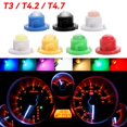 thumbnail image 3 of Bombilla Led superbrillante para Interior de coche, luces de advertencia para tablero de instrumentos de calentamiento, 1/5/10 piezas, T3, T4.2, T4.7, 3 of 4