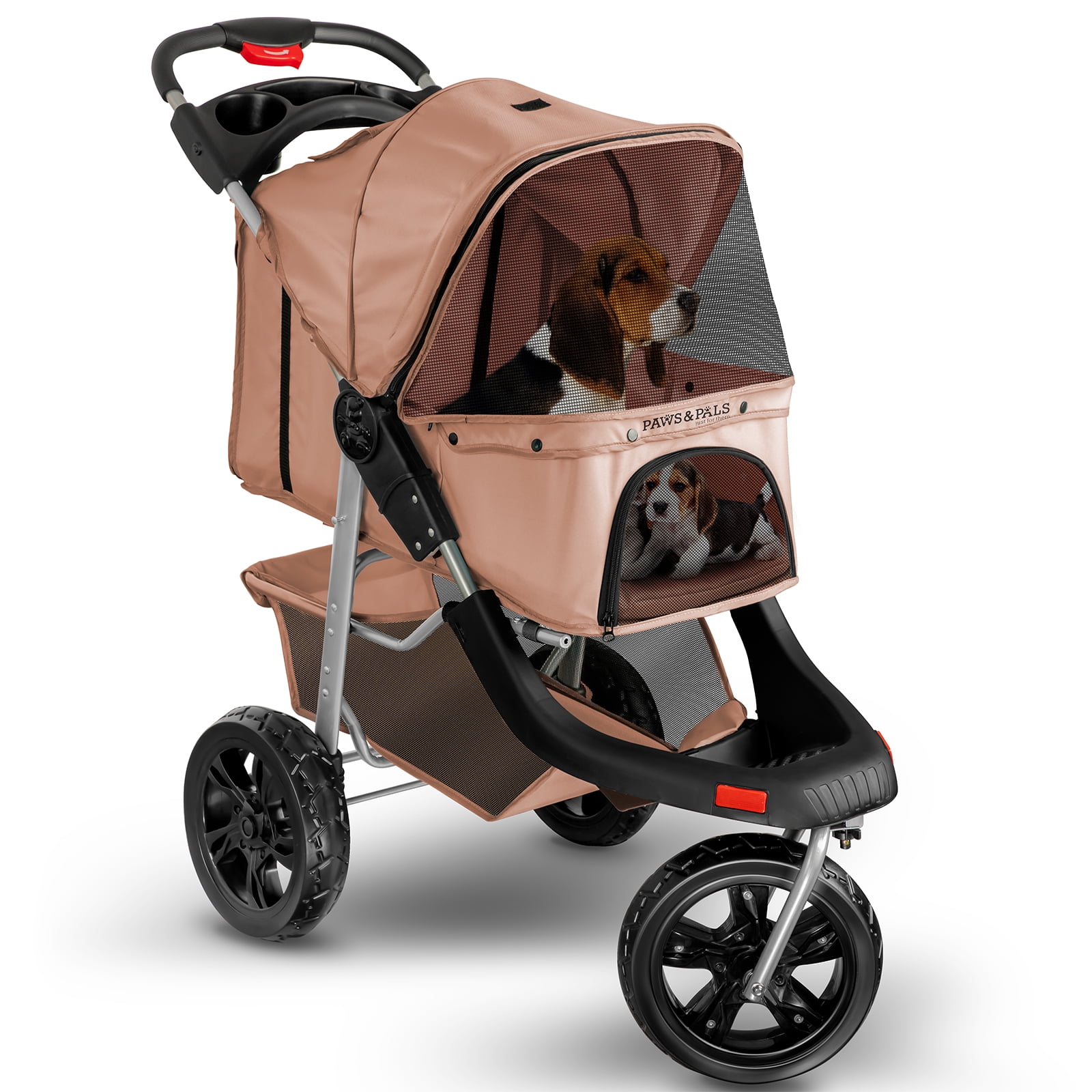 paws and pals 3 wheel stroller