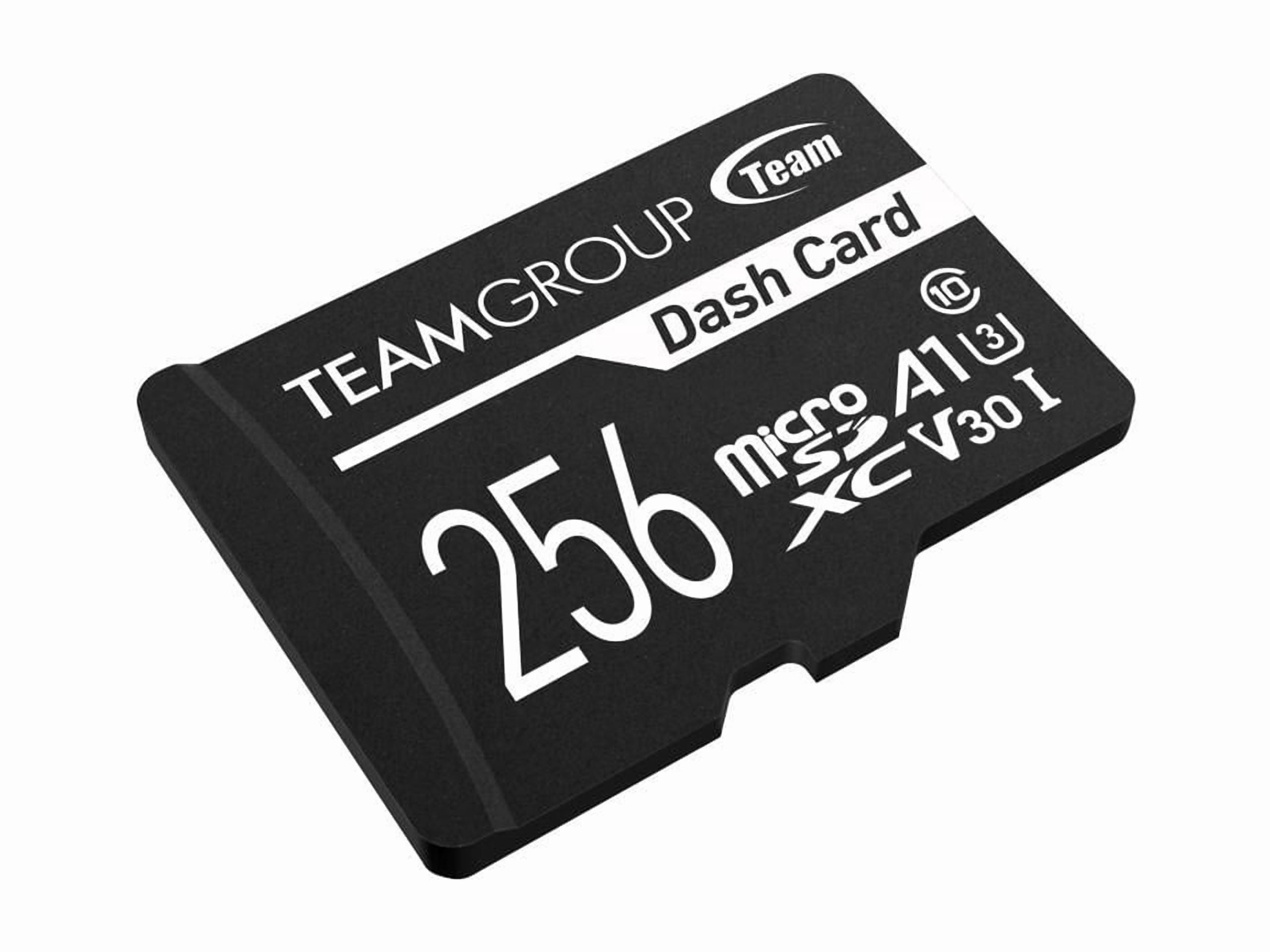 Team 256GB Dash Card microSDXC UHS-I/U1 Class 10 Memory Card with Adapter, Compatible for cams, Speed Up to 100MB/s (TDUSDX256GUHS03)