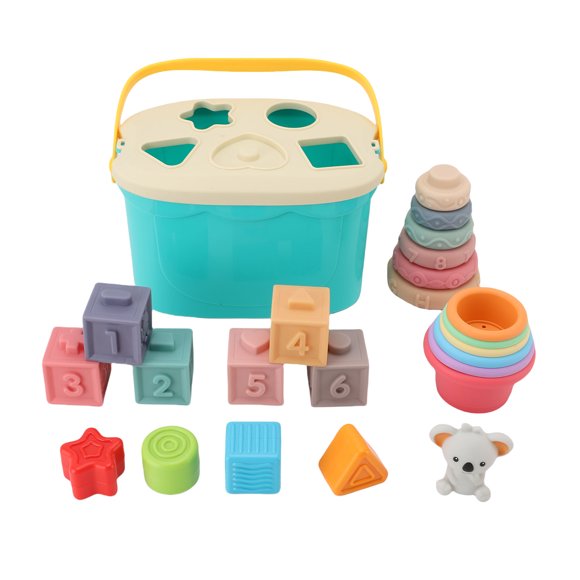 Blocks Soft Rubber Stacking Building Blocks Early Learning Cognition Grip Training Educational Blocks for Children