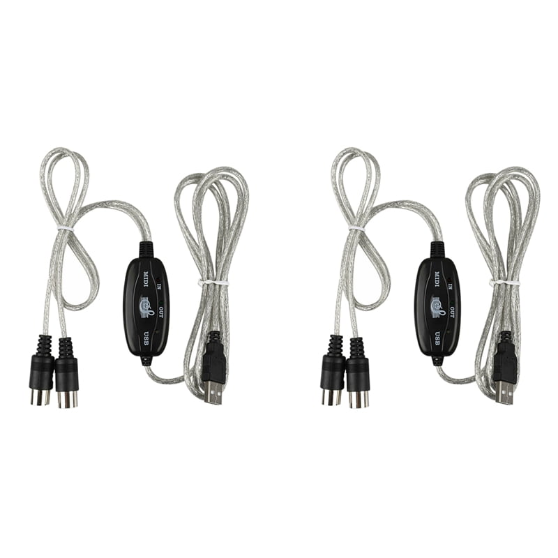 2X MIDI to USB Cable Converter Connector PC to Synthesizer Music