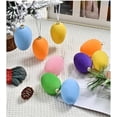 thumbnail image 3 of SUCS 12pcs Easter Egg Ornaments, Vintage Decorative Colorful Flocking Pendant for Home Easter Decoration, 3 of 5