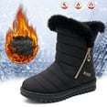 thumbnail image 2 of Bottes de Neige pour Femmes Hiver Neige Femmes1w Chaussures de Neige d'Hiver Confortables Chaudes Cheville Neige Genou Haute Neige pour Activités Extérieures Durables Neige Femmes Talon Bas, 2 of 9