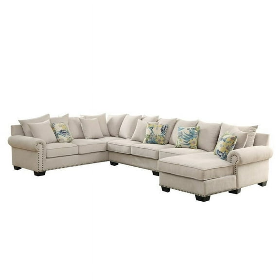 Bowery Hill Fabric Sectional in Ivory