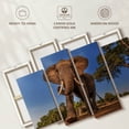 thumbnail image 6 of Elephant Stock Playful African Elephant Wall Art - Horizontal Multi Panel Canvas - Living Room Wall Decor - Animal Multi Panel - Brown And Green Decor - 36" x 22", 6 of 8