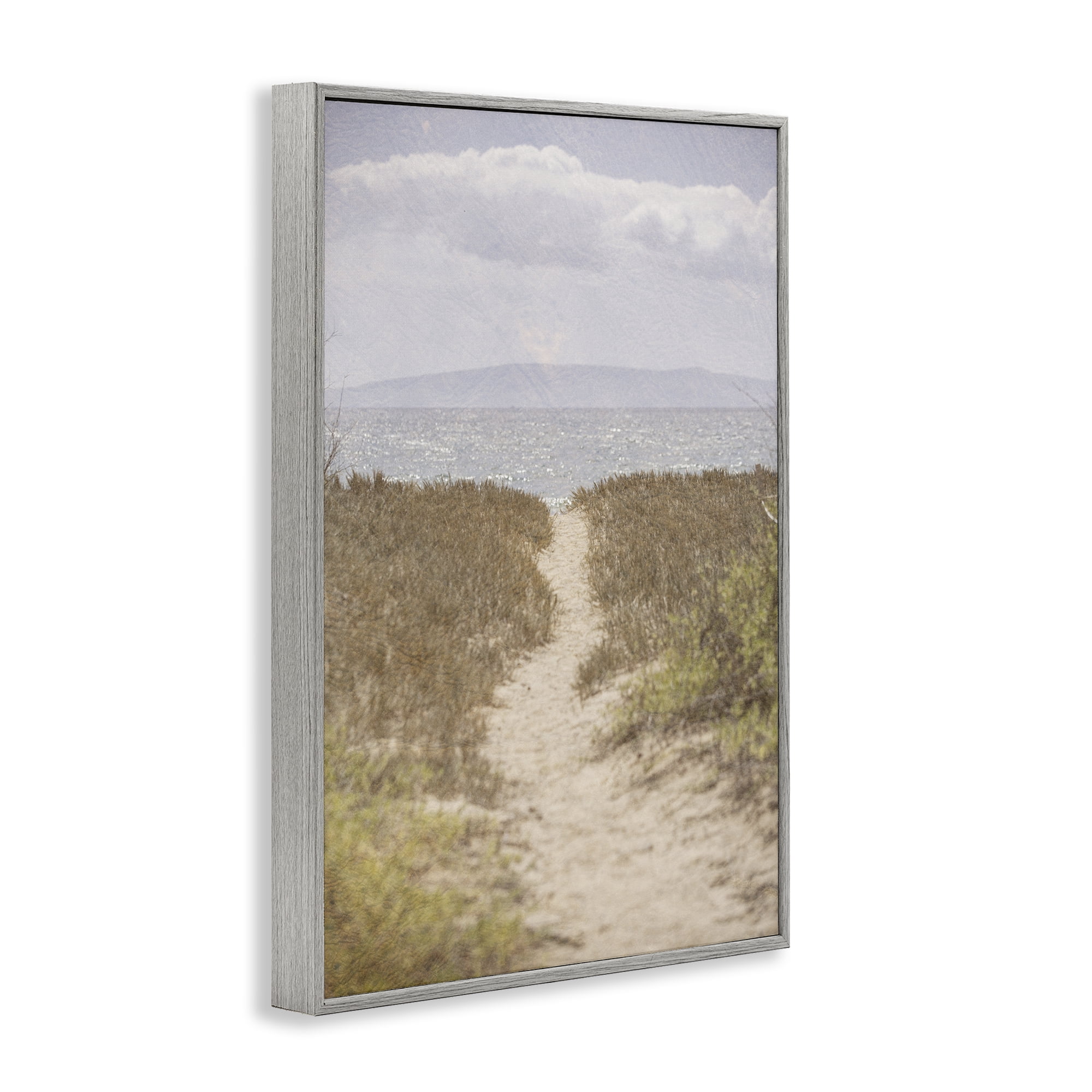 Stupell Industries Path to Misty Ocean Gray Framed Giclee Art, design by Aaron Matheson