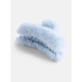 thumbnail image 4 of No Boundaries Women’s Faux Fur Hair Claw Clip, Blue, One Size, 4 of 4