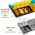 Mossime XL Large Daily Pill Organizer 2 Times a Day, 7 Day Pill Box Am