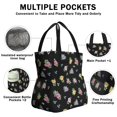 thumbnail image 3 of Pioneer Flower Floral Print Pattern Drawstring Lunch Bag Women - Drawstring Lunch Bag Insulated for Work Office - Stain-Resistant Large Lunchbags for Women with Multi-Pockets, 3 of 6