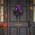 thumbnail image 4 of Corona de calavera Fiudx simulación de Halloween decoración morada para casa embrujada, 4 of 5