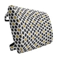 thumbnail image 1 of Polka Dot Lumbar Pillow, Grungy and Golden Yellow Tone Glamour Rounds Print, Soft Back Cushion for Office Chairs with Adjustable Straps, 14" x 13", Grey Dark Mustard, by Ambesonne, 1 of 7