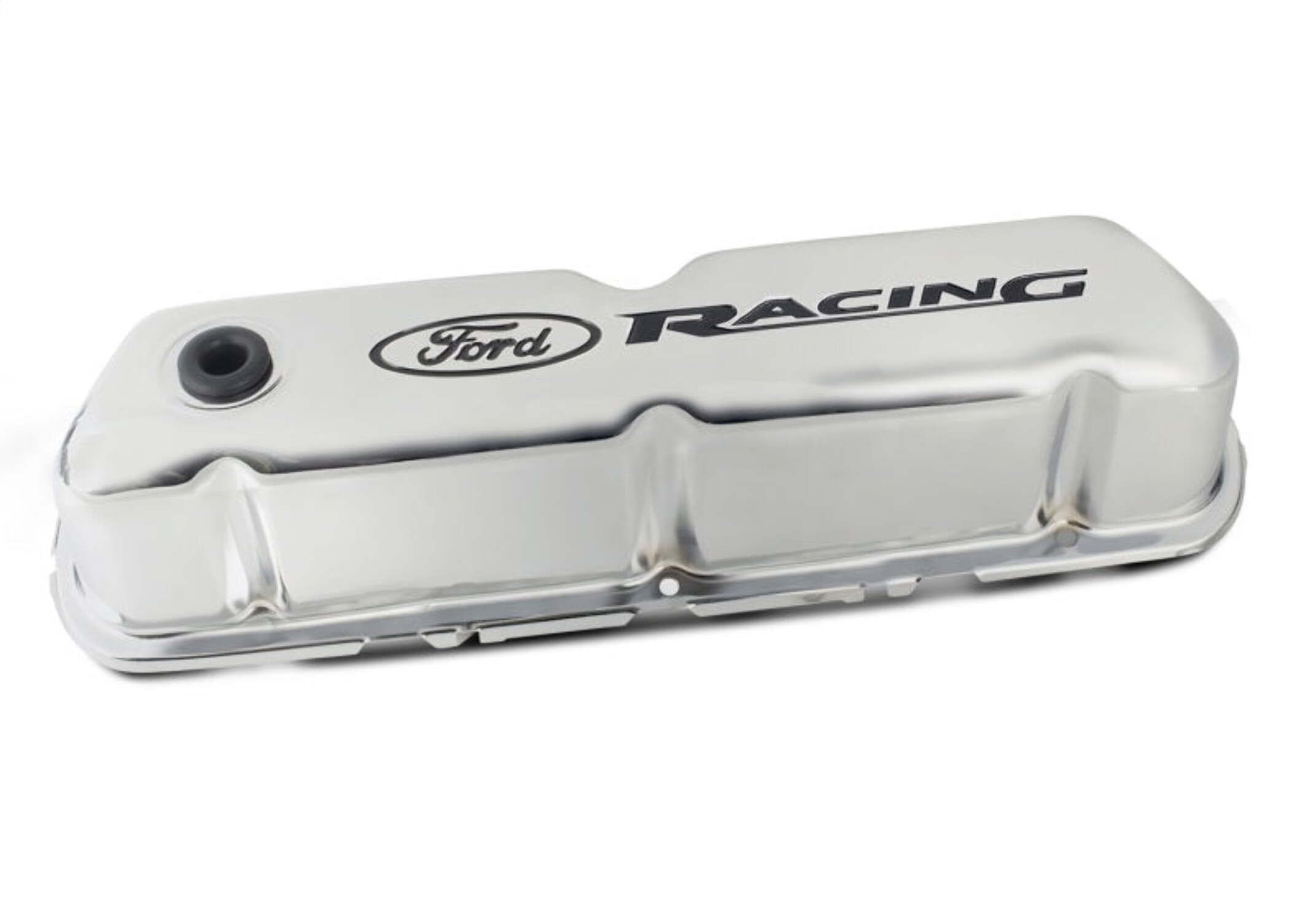 Ford FRD302-071 Steel Valve Cover Set with Ford Racing Logo, Chrome