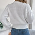 thumbnail image 5 of Fgnfyis Women Knit Sweater Long Sleeve Pullover Tunic Soft Warm Comfortable Loose Fit Fashion Top for Fall andWinter White S, 5 of 6