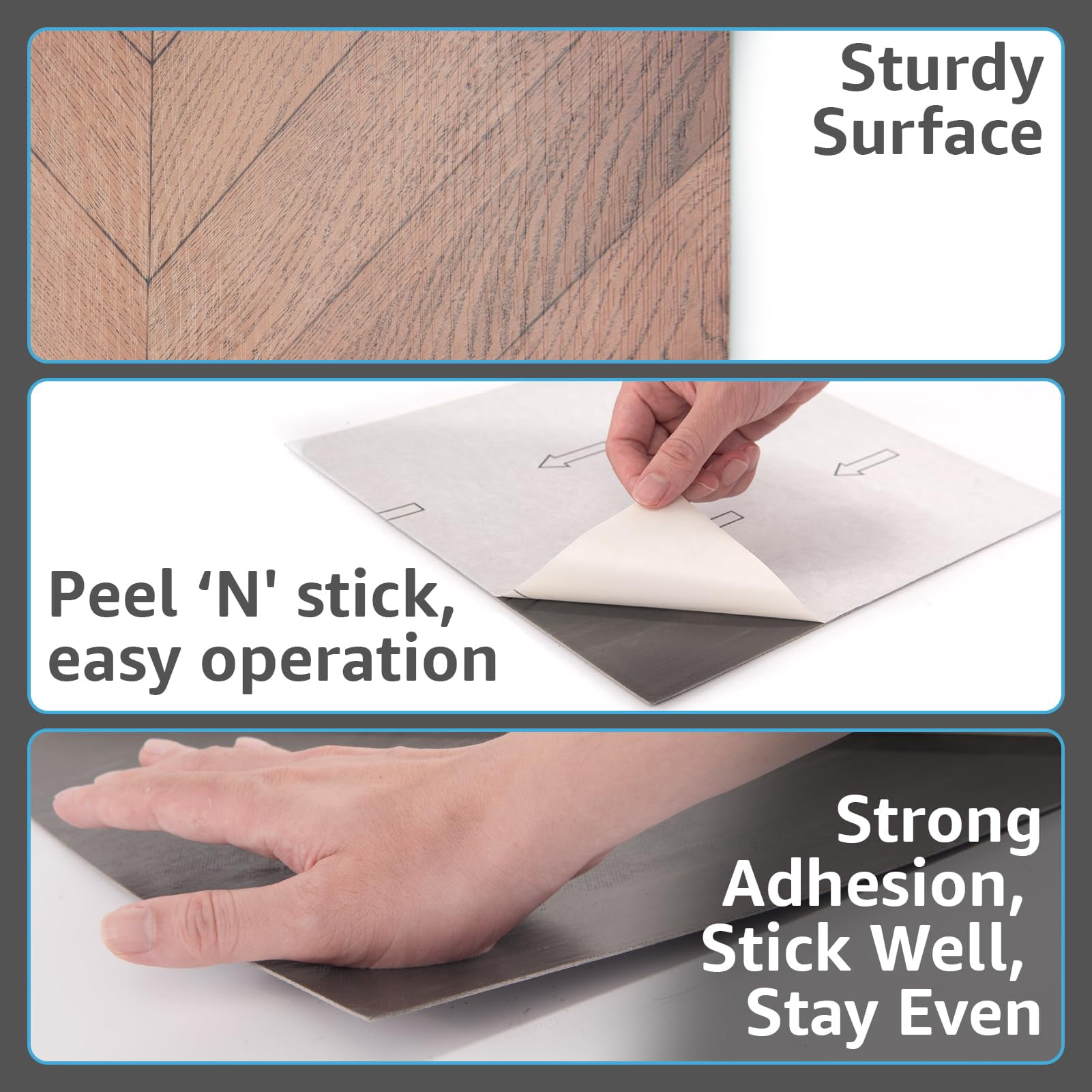 10-pack Herringbone Peel And Stick Vinyl Floor Tiles  12" X Self Adhesive Waterproof Wood Flooring Plank For Living Room Kitchen Bathroom Bedroom Cover 10 Sq. Ft Brown