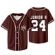 thumbnail image 1 of Junior H 24 Logo Chaqueta de béisbol Sad Boyz Live And Broken Tour Merch Mujeres Hombres Camisetas de manga corta,Style 4,M, 1 of 6