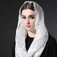 thumbnail image 4 of SHISUYAN 1Pcs Mantilla Lace Veil Church Head Covering Classic Style Religious Use, 4 of 8