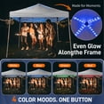 thumbnail image 2 of Ktaxon 10ft x 10ft Ez Pop Up Canopy Tent with Lights,LED Frame Canopy,Outdoor Sun Shade Shelter Built-in LED Light Strips,Beach Tent,Outdoor Gazebo for Party Wedding Camping BBQ Events,White, 2 of 14