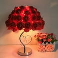 thumbnail image 1 of Simulation Rose Table Lamp Eco-Friendly Ornamental Heart Nightstand Lamp Home Decor, 1 of 8