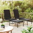 thumbnail image 1 of vidaXL Sun Loungers 2 pcs with Footrest PE Rattan Grey, 1 of 5