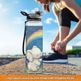 thumbnail image 6 of Little Elephants Rainbow Sports Water Bottle 32oz with Straw for Kids Travel Mug BPA Free Leak Proof for School, 6 of 7