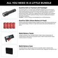 thumbnail image 2 of SureFire G2XLE-BK LED 400 Lumen Flashlight, Black, Batteries/Tester/Cases Bundle, 2 of 6