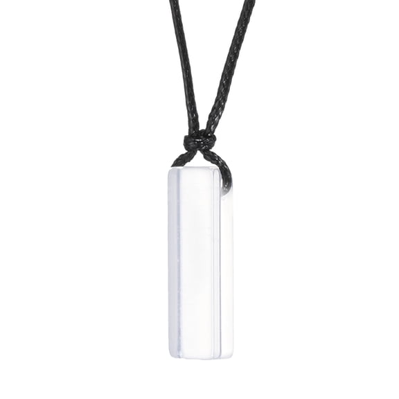 Uxcell Chakra Crystals Necklace, Crystal Stones Bar Pendant Necklace Adjustable Black Rope Energy Natural Gemstone Pendant Jewelry for Unisex Men Women, Opal