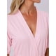 thumbnail image 5 of Bata de baño para mujer INSPIRE CHIC, de waffle, de mangas cortas, con cintas de envoltura, ropa de casa suave con bolsillo, color rosa, 5 of 6