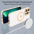 thumbnail image 2 of Magnetic Shockproof for iPhone 13 Pro Case [Compatible with Magsafe] Cute Love Luxury Plating Edge Bumper Case with Full Camera Lens Case for iPhone 13 Pro Phone Case, White (6.1"), 2 of 12