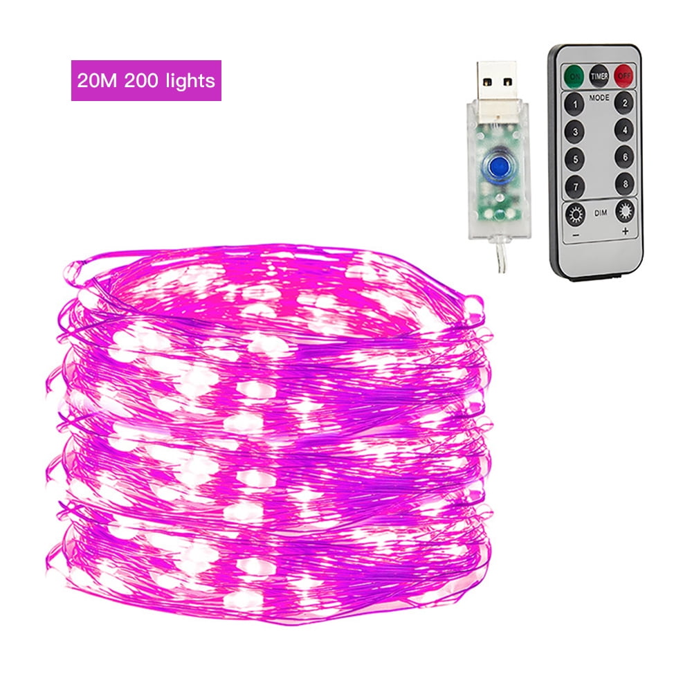 50/100/200 LED Copper Wire String Lights USB Plugin Fairy Lights with