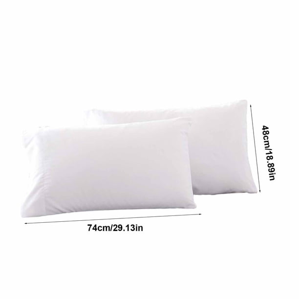 Paquete de 2 fundas aislantes de fibra para almohadas | Fundas de poliéster suave y transpirable | Fundas de almohada protectoras, resistentes al aceite y absorbentes del sudor, para hoteles y hoga