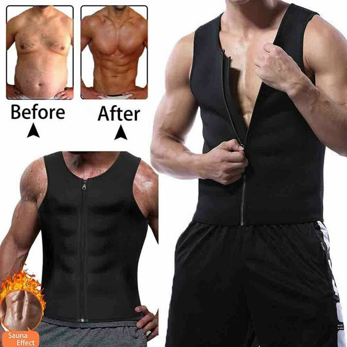 Uni-Sex Mens and Womens Sauna Sweat Vest Body Building Sauna Shirt