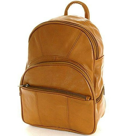 Leather Backpack Purse Mid Size & Convertible into single strap sling Bag or Backpack wearing Multiple Organizer